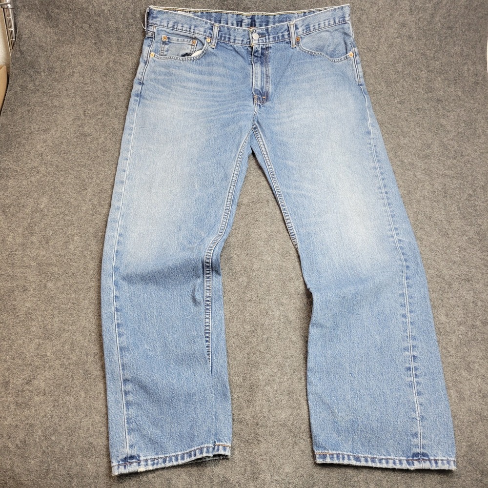 Levis 559 Jeans Mens 40x32 Blue Denim Faded Red Tab Straight Leg Streetwear - Picture 2 of 14